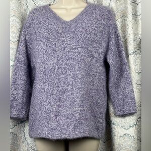 White Stag Lavender Wool Blend Sweater